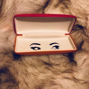 Kate Spade Pink+Orange Hard Eyeglass/Sunglass Case